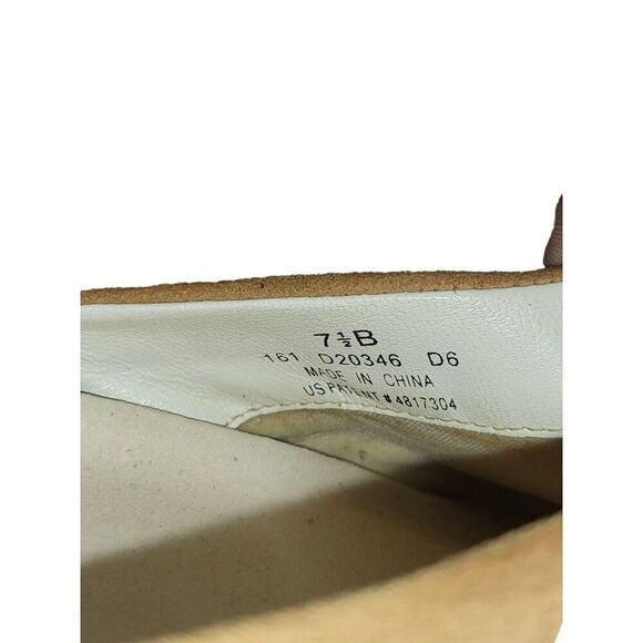 Cole Haan Mule Slides Women Sz 7.5 B Ivory Camel Tan Leather Quilted Mule Slides - Picture 6 of 7